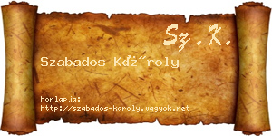 Szabados Károly névjegykártya
