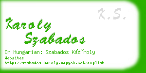 karoly szabados business card